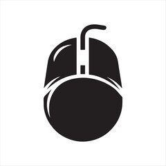 computer mouse vector silhouette clip art logo design concept illustration