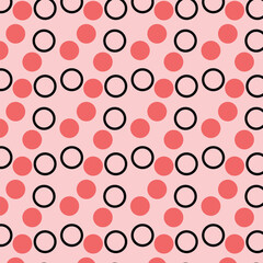 seamless pattern with red circles