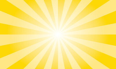 Gold Yellow Sunburst Background. Abstract Rays Texture Background. Sunburst Background with Yellow Rays. Vector Illustration.