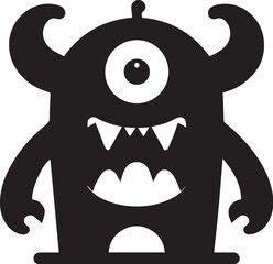 Silhouette monster black color