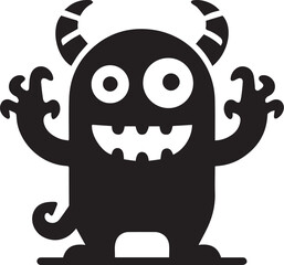 Silhouette monster black color