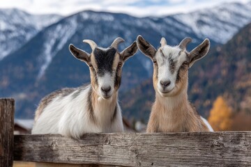 Obraz premium goat on the mountain
