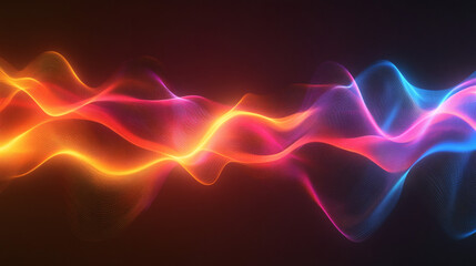 Fototapeta premium Abstract graphic design with luminous, wavy lines.