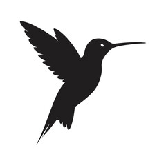 watercolor hummingbird silhouette vector art