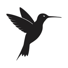 watercolor hummingbird silhouette vector art