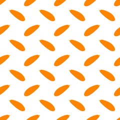 Orange cucumbers pattern, seamless design, food illustration, vegetable background, digital print, fabric textile, healthy eating, harvest theme.