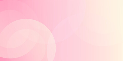 Minimalist banner background, pastel colorful, pink and yellow gradations. Circle effect style geometric, abstract background. Eps 10.