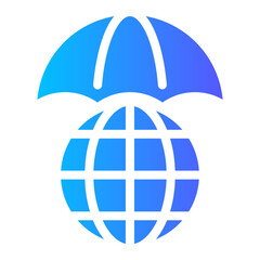 umbrella gradient icon
