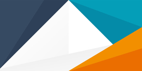 Abstract orange and blue gradient overlap 3D background with shadow. Colorful orange and blue on white background. Eps10 vector