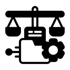 Data Ethics Semi Solid Vector Icon