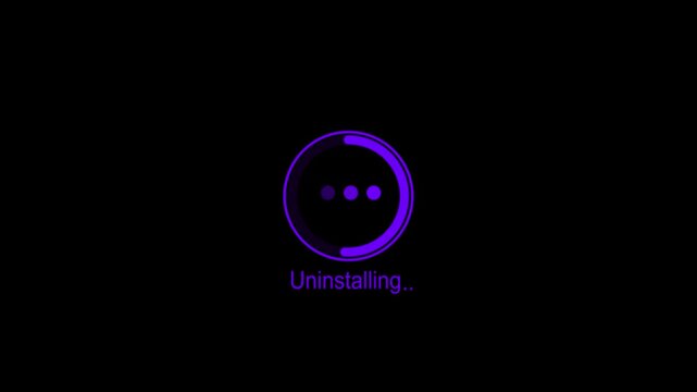 Minimal Circular Progress Bar Animation &ndash; Uninstalling UI Sequence