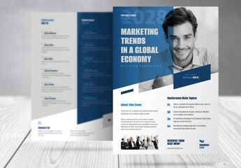 Business Conference Agenda and Program Flyer