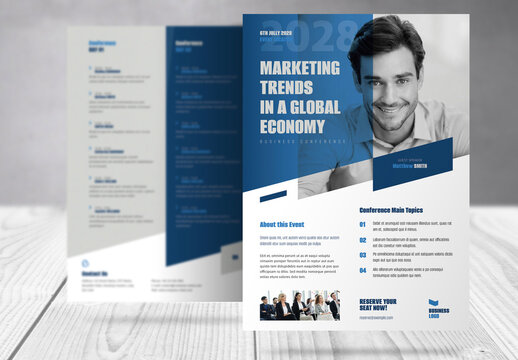 Business Conference Agenda and Program Flyer