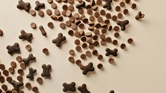 Premium Dog Food on Beige Studio Background &ndash; Perfect for Pet Store and Brand Advertising