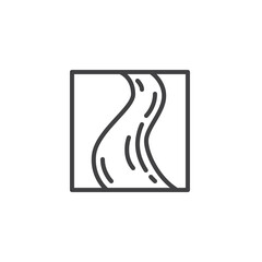 River stream line icon