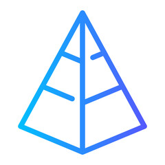 pyramid gradient icon