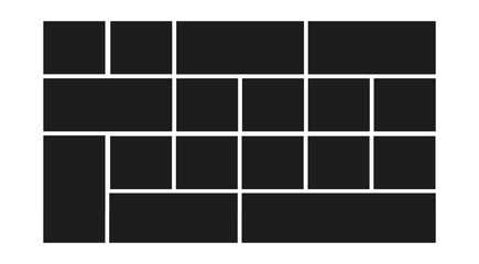 Photo frame collage. Blank poster mockup template for images, prints, or photography display.