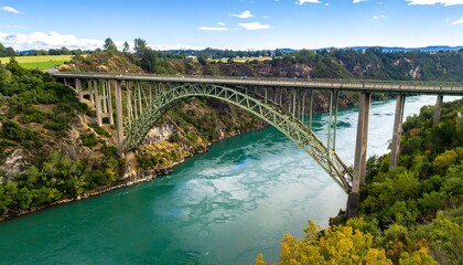 Fototapeta premium River bridge landscape scenic view
