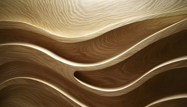 Composizione astratta di legno ondulato