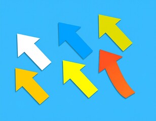 Colorful directional arrows