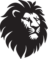 Majestic lion head silhouette logo design