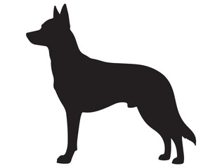 AUSTRALIAN KELPIE DOG SILHOUETTE