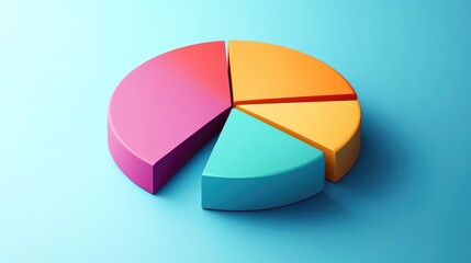 Fototapeta premium infoanalytics flying pie chart