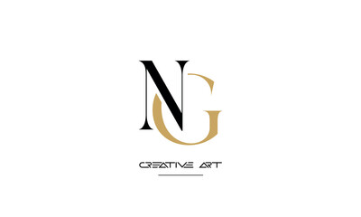 NG, GN, N, G abstract letters logo monogram