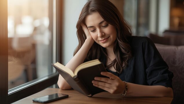 Digital Detox Break - Professional Woman Reading Book Instead of Phone