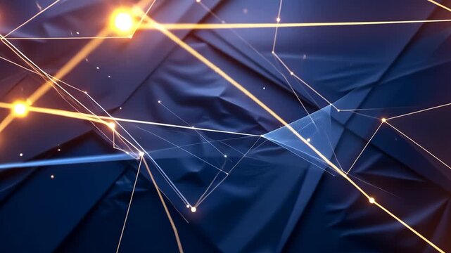 Futuristic digital network with glowing data connections on textured surface