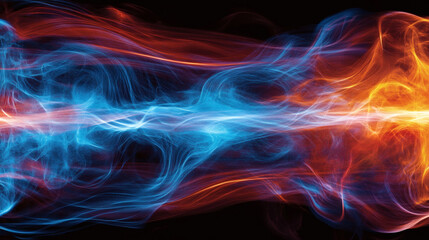 Fototapeta premium Abstract design featuring swirling, contrasting colors.