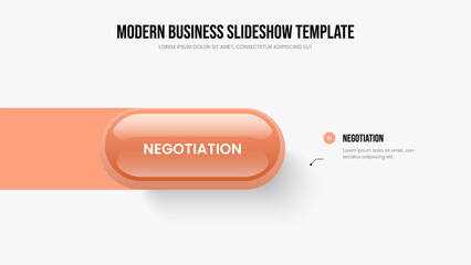 Investor Portfolio Slideshow Layout Vector Illustration. Service Showcase 1 Option Infographic Presentation Design. Visual Review One Element Diagram Slide Template.