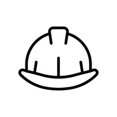 Simple Outline of a Construction Hard Hat Icon for Safety Awareness