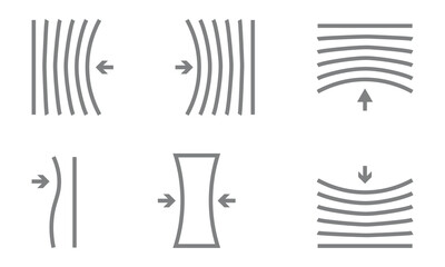 Elasticity icon set. elastic icon vector illustration