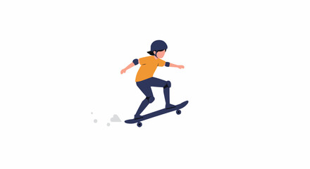 Fototapeta premium girl running on a white background