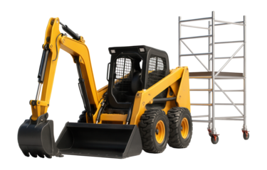 Range of construction equipment for rental, essential for building projects and site management.