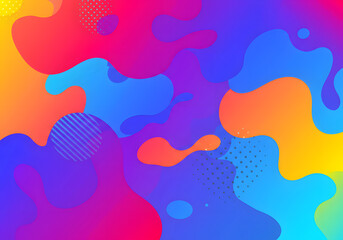 Colorful fluid shapes abstract background gradient and textures