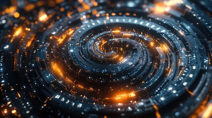 semiconductor spiraling microchip