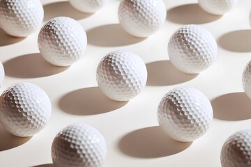 Golf Balls on a Light Surface