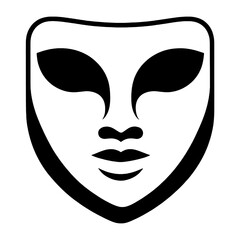 Vector black and white mask 