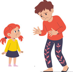 Sad little girl and boy, kids showing emotions, unhappy children interaction, child expressing feelings, emotional moment between siblings, family dynamics, young kids, child communication, children 