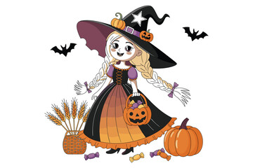 Spooky Halloween T-Shirt &ndash; Pumpkin, Ghost & Bat Vector Design