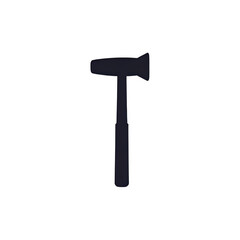 Powerful Hammer Silhouette:  A Striking Black & White Tool Graphic