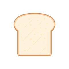 Bread Toast Icon. Crispy Breakfast Symbol Isolated on Transparent Background. Flat. Vector Illustration