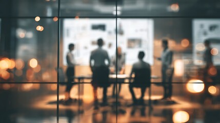 Engaged Business Team Collaborating During Meeting with Modern Office Atmosphere