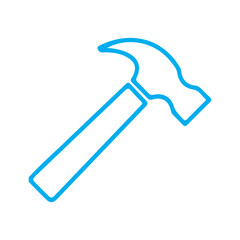 hammer icon on white background