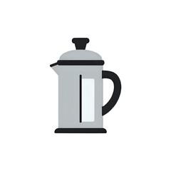 French Press Coffee Maker: Minimalist Icon Graphic
