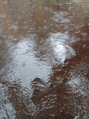 water flowing into the river