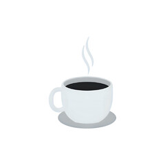 Hot Coffee Cup: Simple Illustration of a Warm Beverage