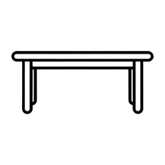 Vector table isolated on white